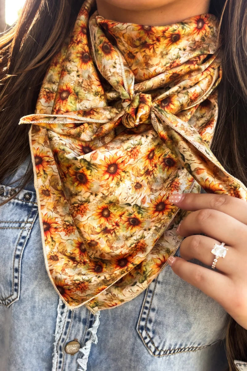 Golden Hour Sunflower Wild Rag