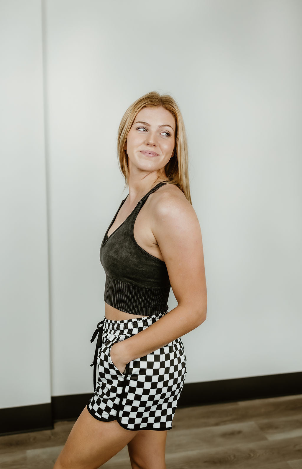 Round The Track Checkered Shorts