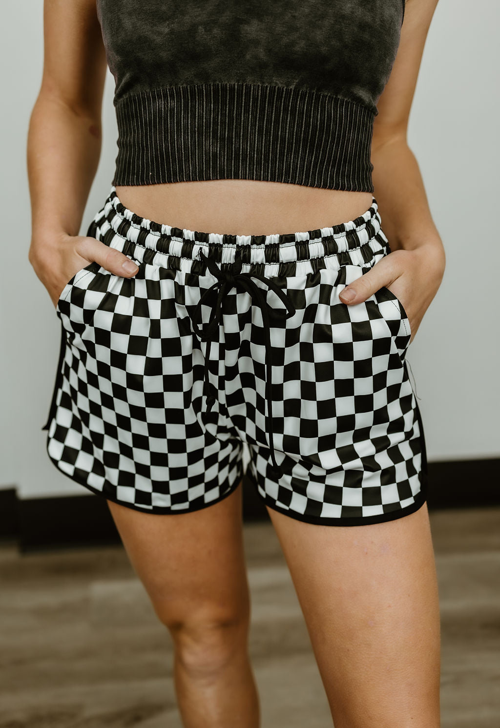 Round The Track Checkered Shorts