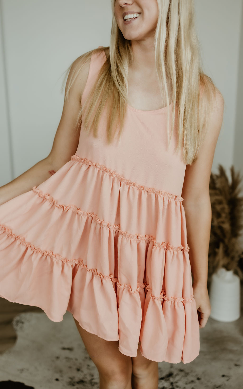 Sundown Serenade Tiered Babydoll Dress