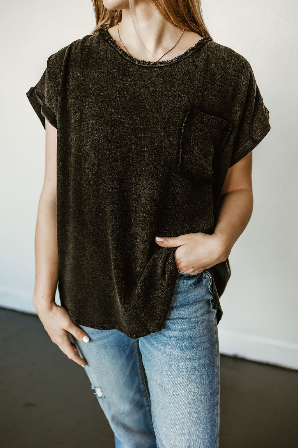 Linen Mineral Washed Top