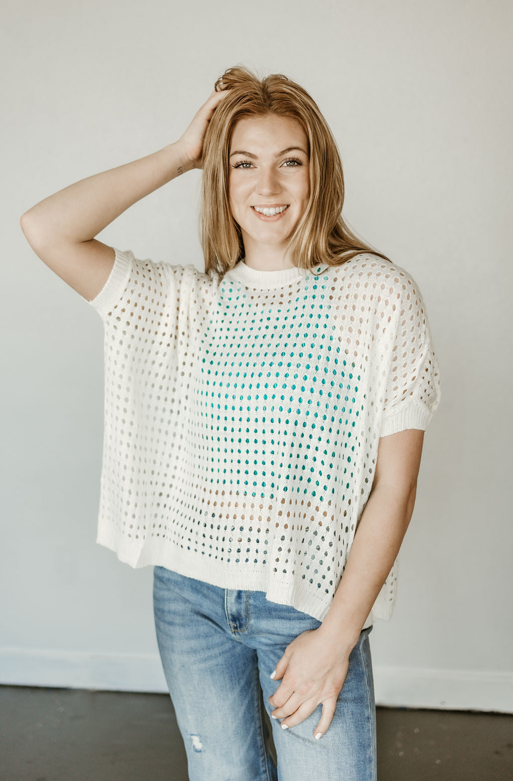 Open Stitch Sweater Top