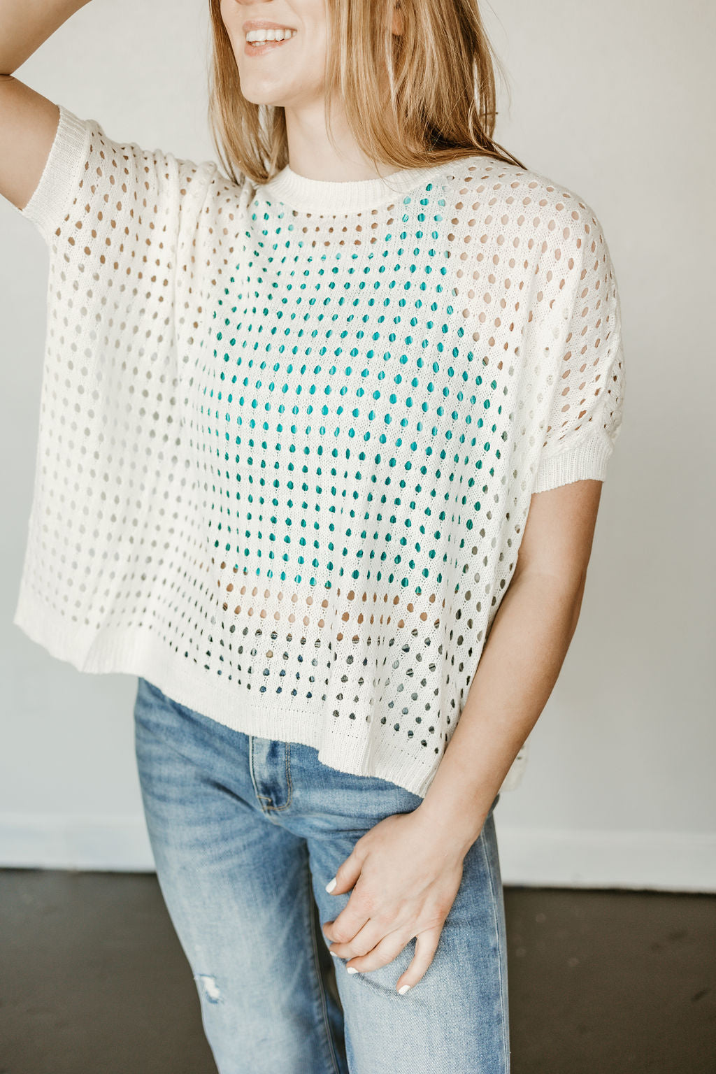 Open Stitch Sweater Top