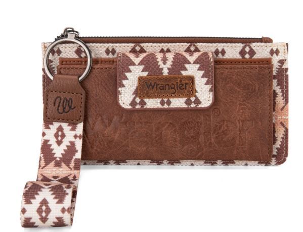 Wrangler Southwestern Print Bi-Fold Wallet Wristlet